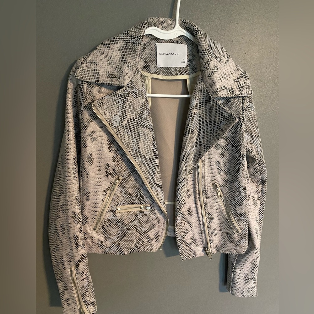 NWOT small snake print jacket
